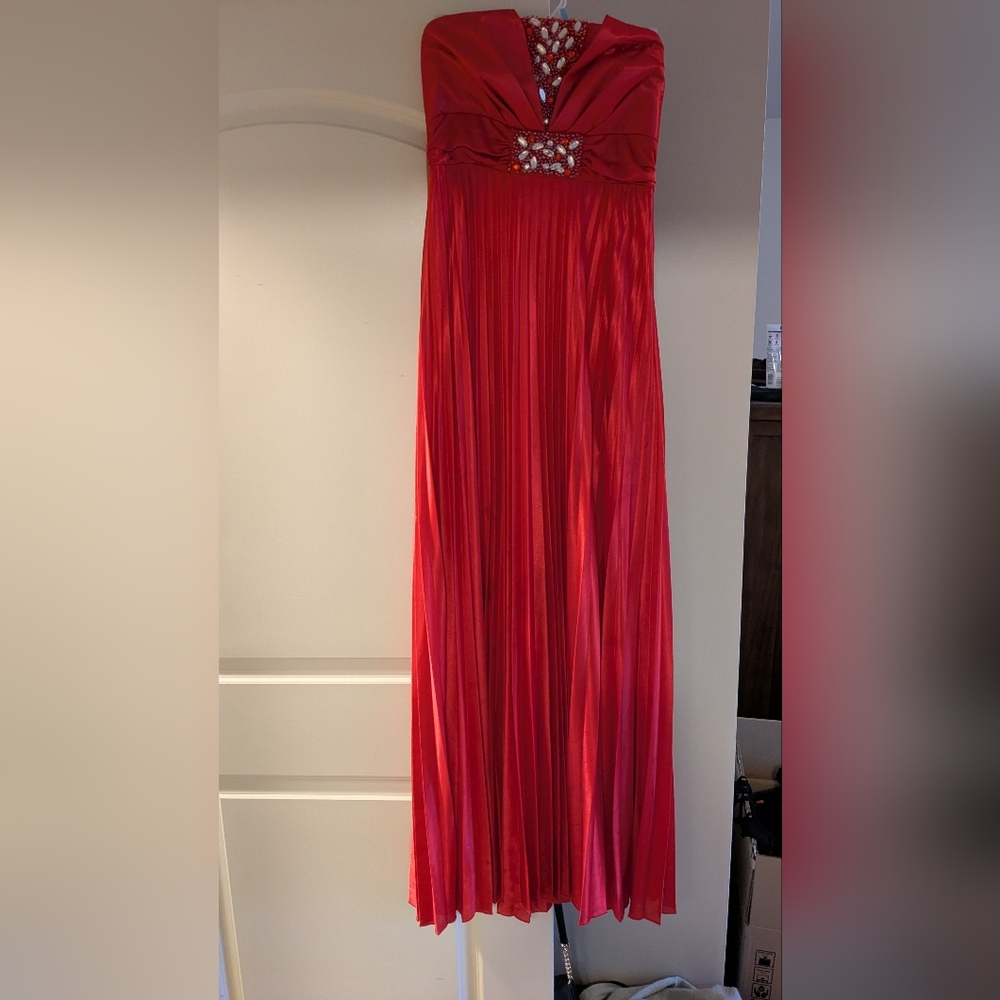 My Michelle Orange Maxi A-Line Skirt